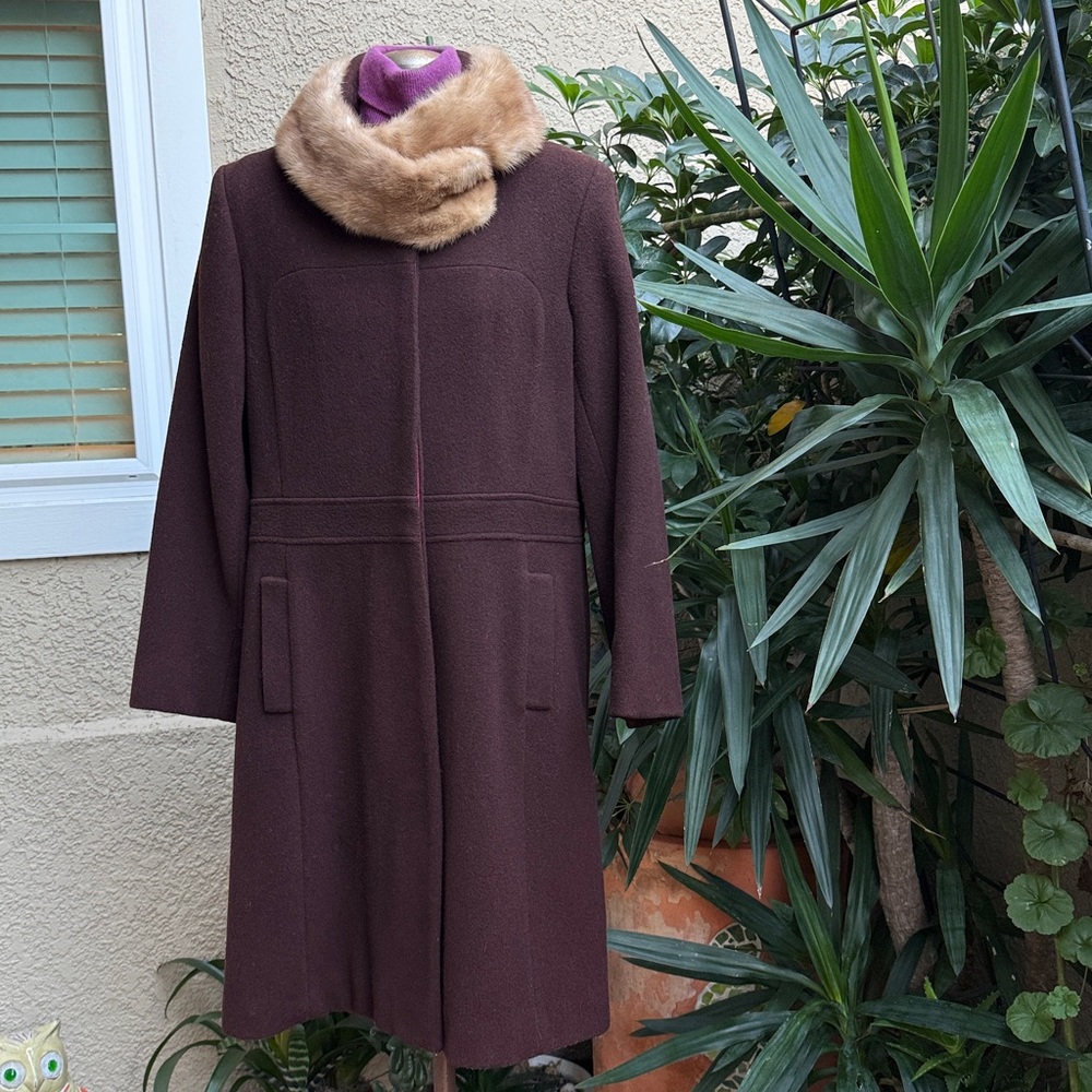 Vintage dark brown Marvin Richards wool coat
